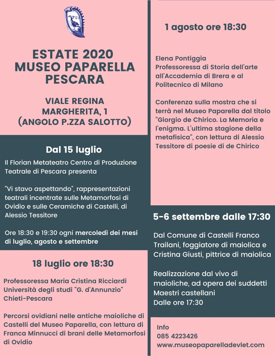 Locandina eventi estivi 2020